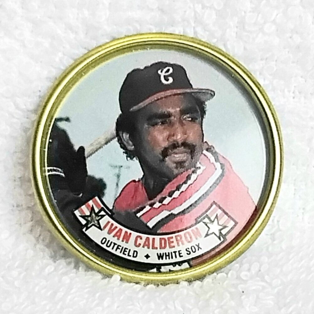 3/$20 Vintage & Mint 1988 Topps MLB Ivan Calderon 1 1/2" Metal Coin 6/60!!